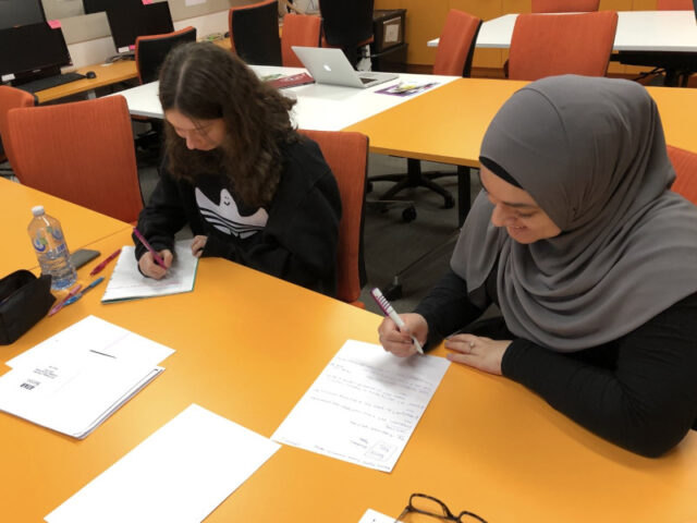 students completing course work practice exams