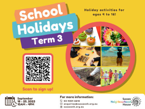 term 3 school holiday activity program at sussex neighbourhood house